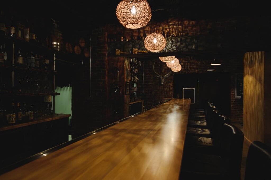 restaurant, bar, stools